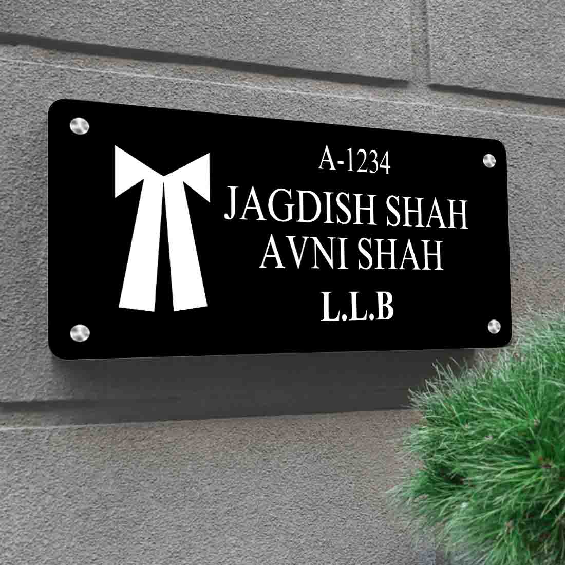 Advocate Name Plate for Home, Office | at Nutcase