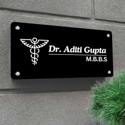 Customized Name Plate for Doctor - Name Board for Home, Office