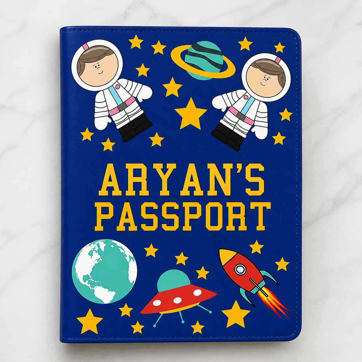 Customized Fancy Passport Holder - Space