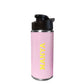 Personalized Water Bottle With Name - Stylish PU Leather Pink Sipper Bottle For Girls  (Gold & Silver)