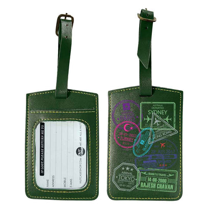 Personalized Passport Cover PU Leather Holder for Passports-Arrival Stamps