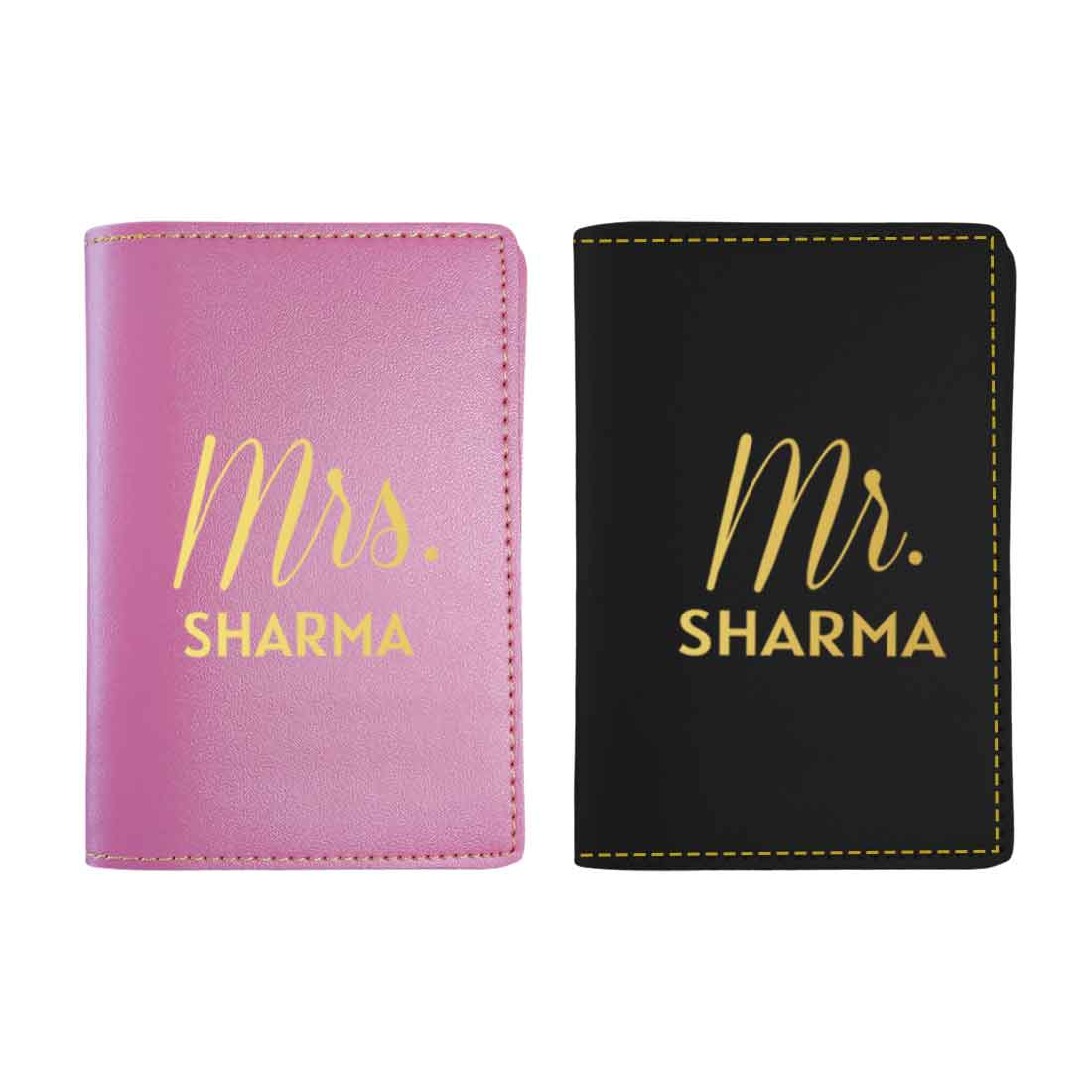 Personalized Couple Passport Covers
