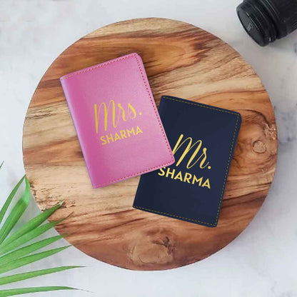 Personalized Couple Passport Covers