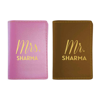 Personalized Couple Passport Covers