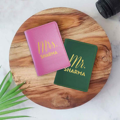 Personalized Couple Passport Covers