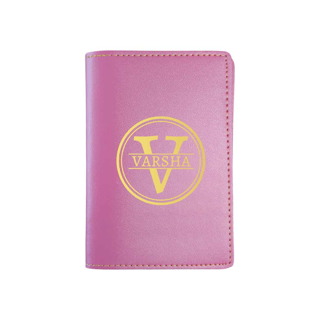Personalized Vegan Leather Passport Holder Add Name - Monogram