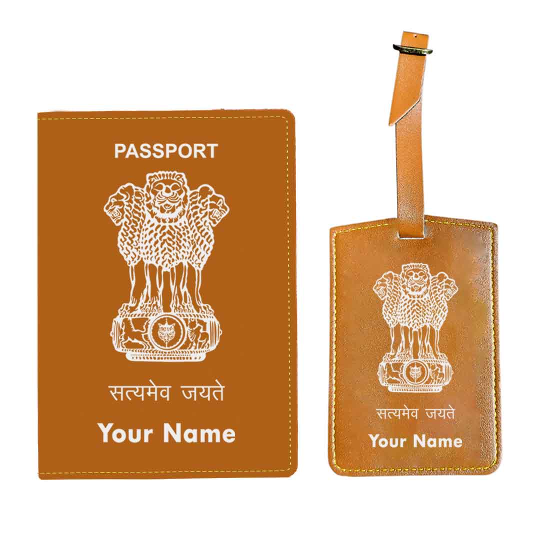 Customized Passport Holder Cover Travel Wallet Case-INDIAN PASSPORT STYLE-MULTICOLOR