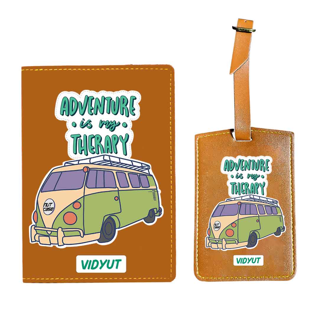Customised Passport Holder Faux Leather Custom Covers for Passports-Adventure Therapy