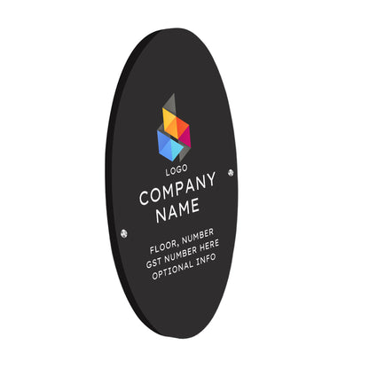 Company Name Board Office Nameplate Round