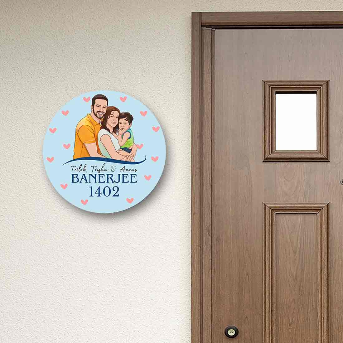 Photo Name Plate Personalized Round Nameplate