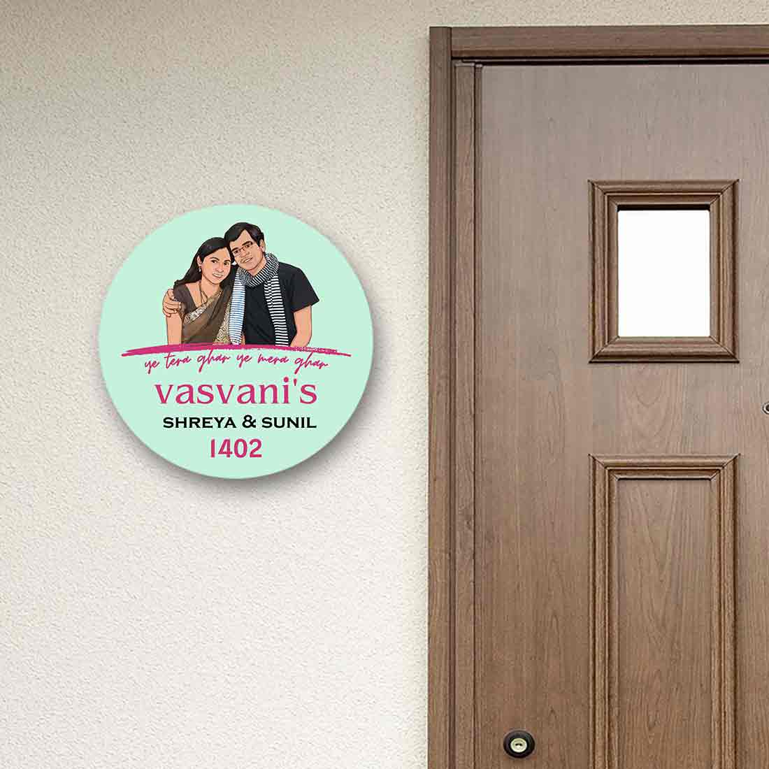 Buy Personalized Circular Name Plate Online in Nutcase