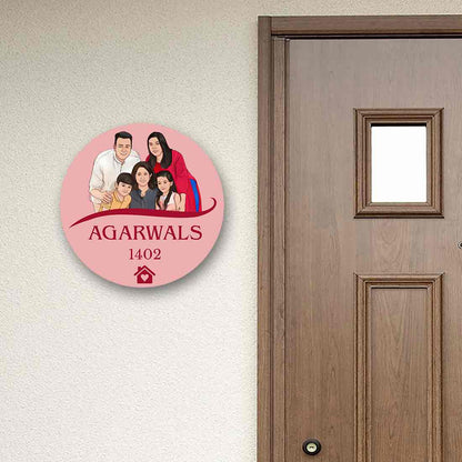 Personalized Round Name Plate Design