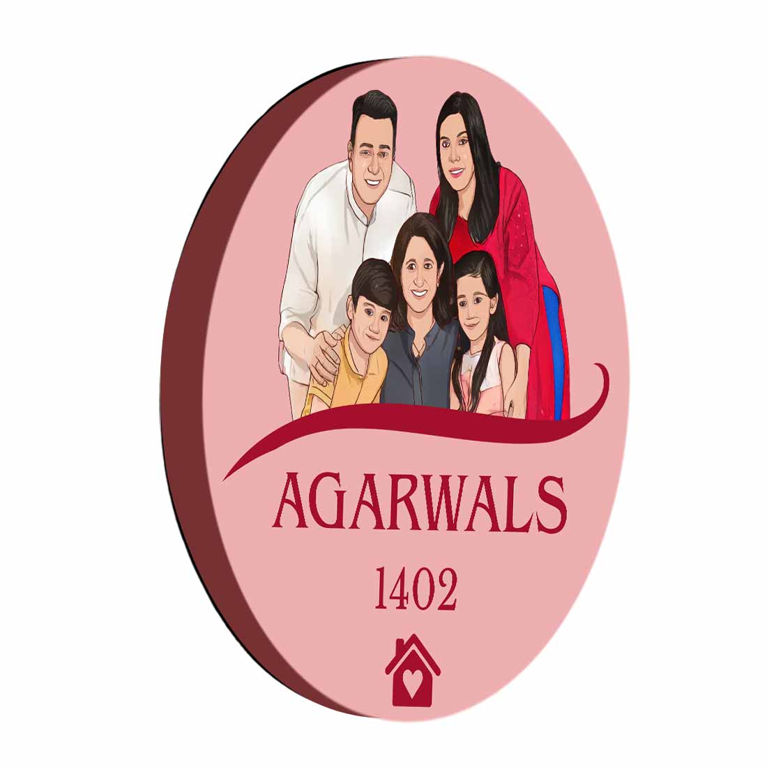 Personalized Round Name Plate Design