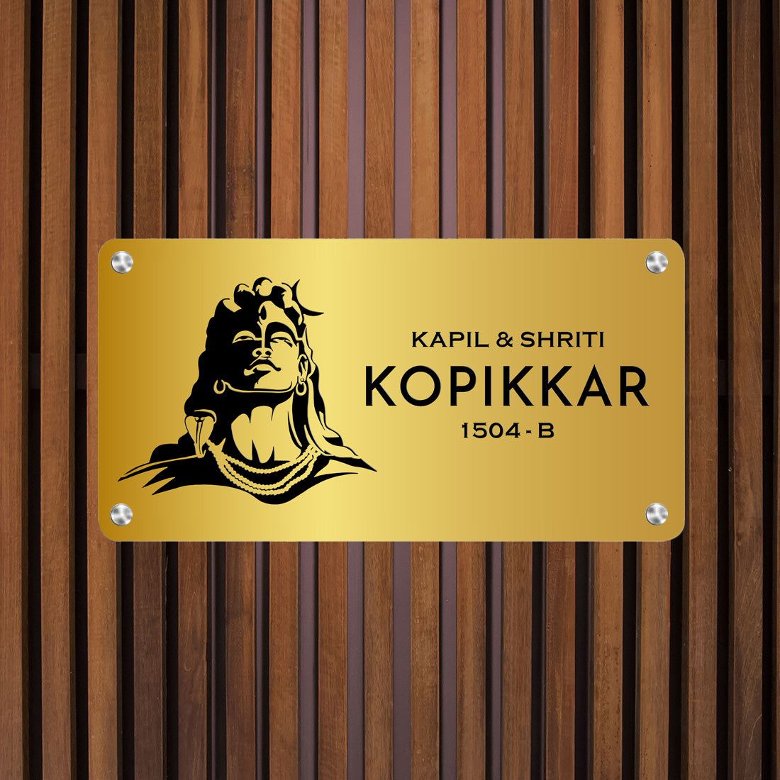 Personalized Name Plate Design with Lord Shiva-God Nameplate For Home
