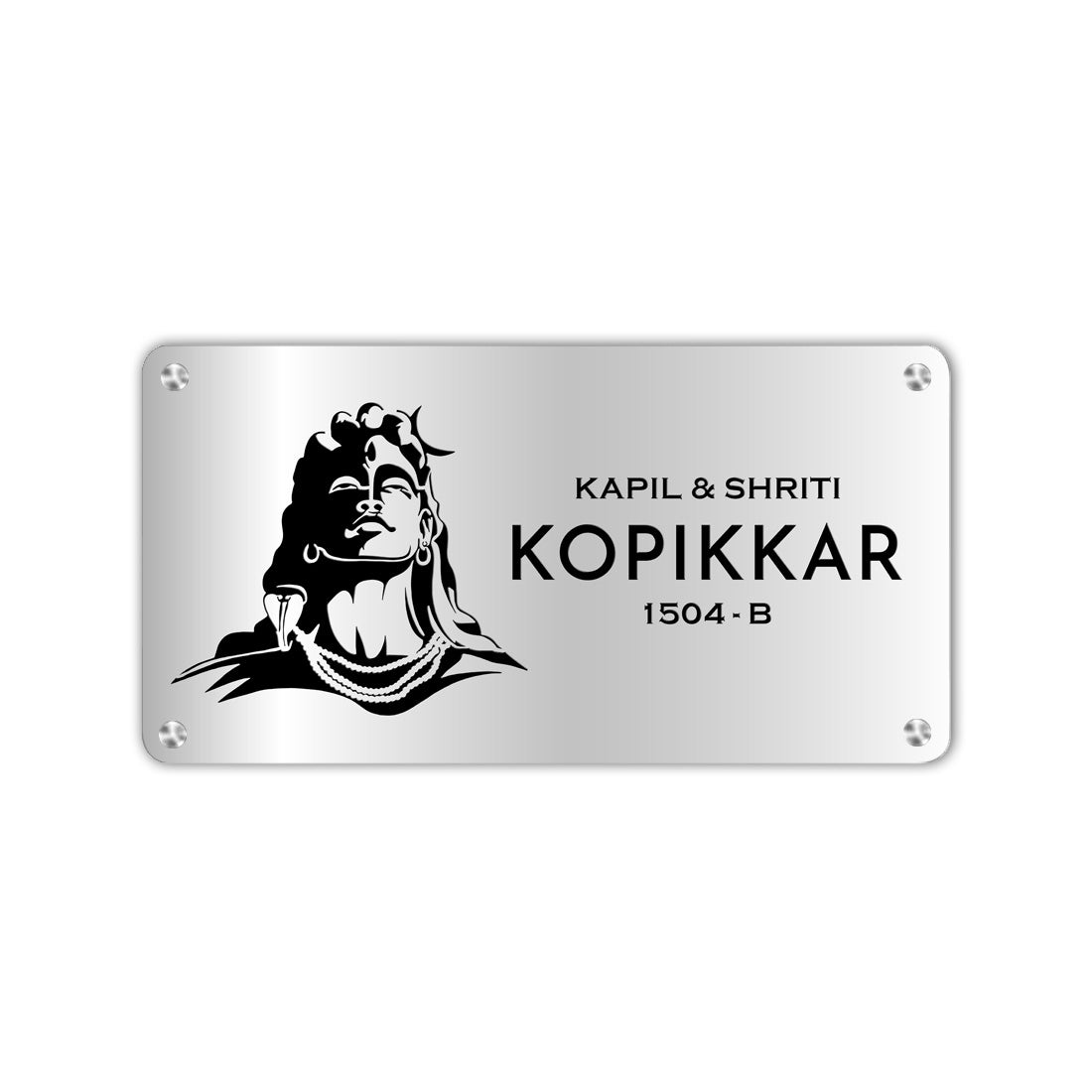 Personalized Name Plate Design with Lord Shiva-God Nameplate For Home