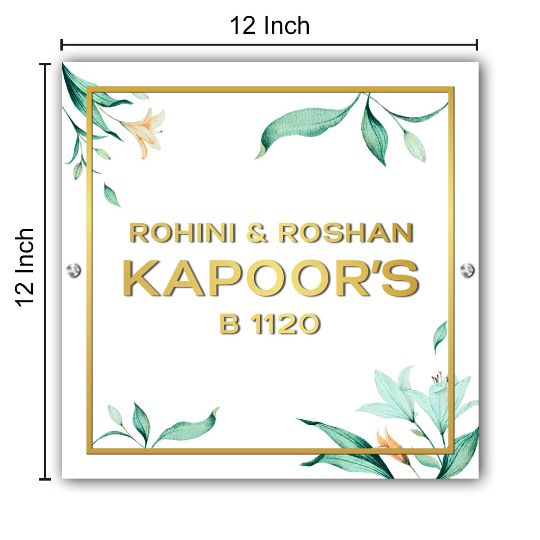 Floral Name Plate Designer Nameplates for Home