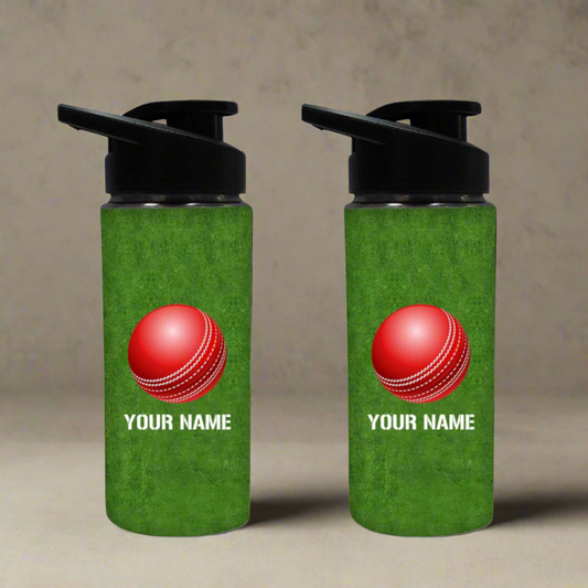 Personalized Sports Bottles Custom Sipper Bottle-Cricket Ball