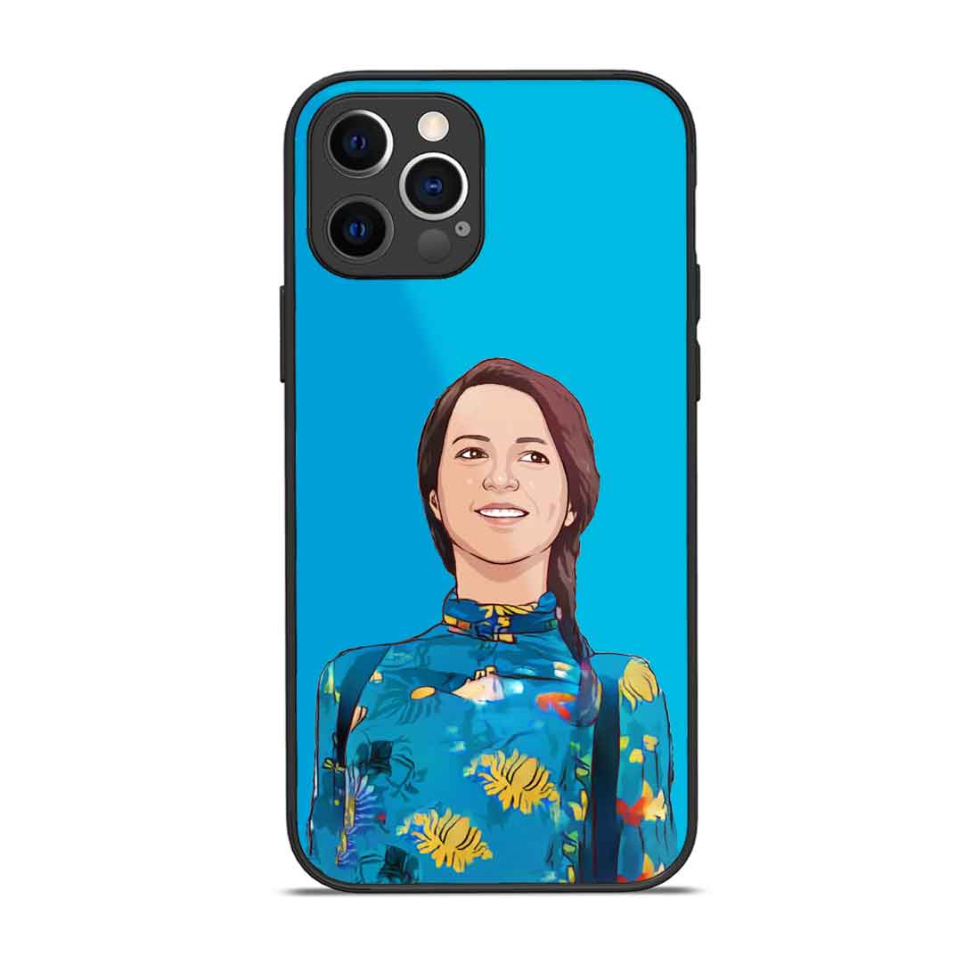 Personalized Phone Cover with Picture Blue iPhone 13 Pro Back Case