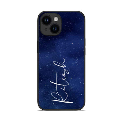 Personalized Mobile Cover iPhone 14 Case With Calligraphy Name - Stars