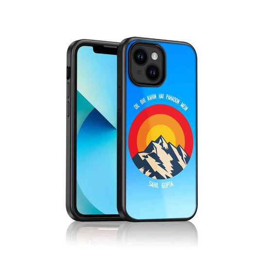 Customized iPhone 14 Case Mobile Cover Design With Name -  Adventure Mountains