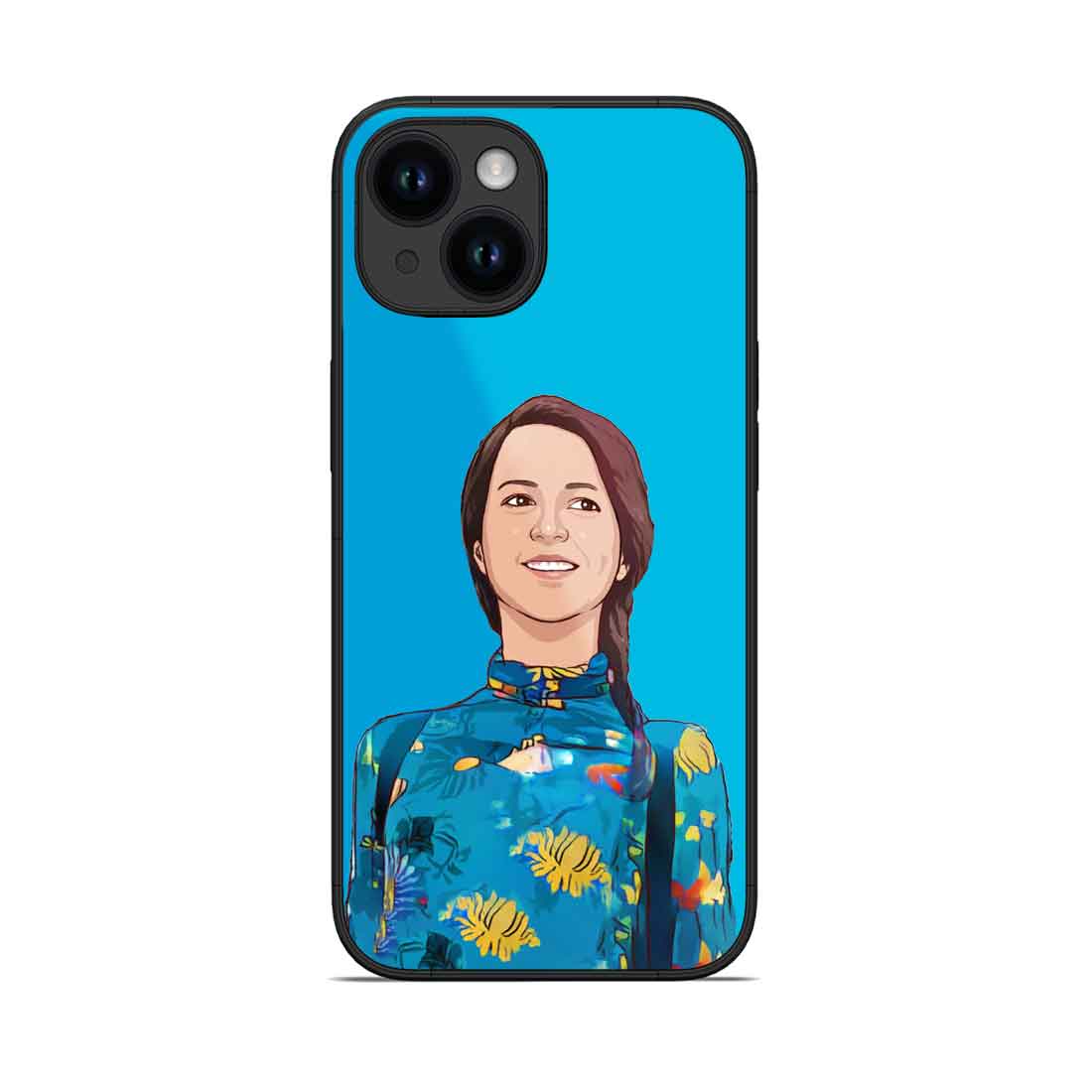 Customized Mobile Cover With Photo Blue iPhone 14 Case