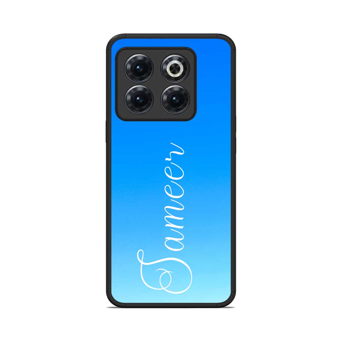 Personalized One Plus 10T Case Sky Blue Back Cover With Name