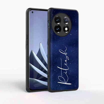 Customized One plus 11 Cover Navy Blue Mobile Cover