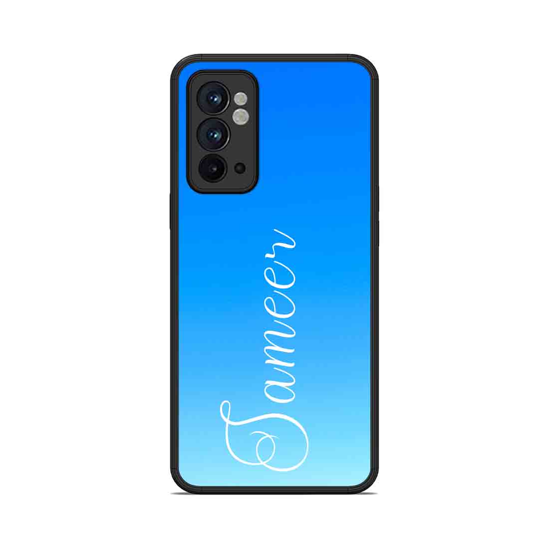 Customized Oneplus 9RT Back Cover with Name Sky Blue Phone Case