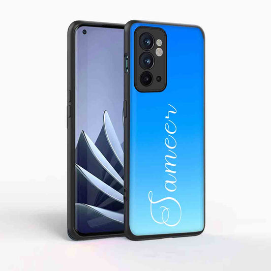 Customized Oneplus 9RT Back Cover with Name Sky Blue Phone Case