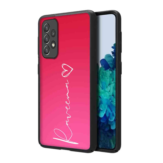 Customized Samsung A52 Back Cover Pink Phone Case with Signature