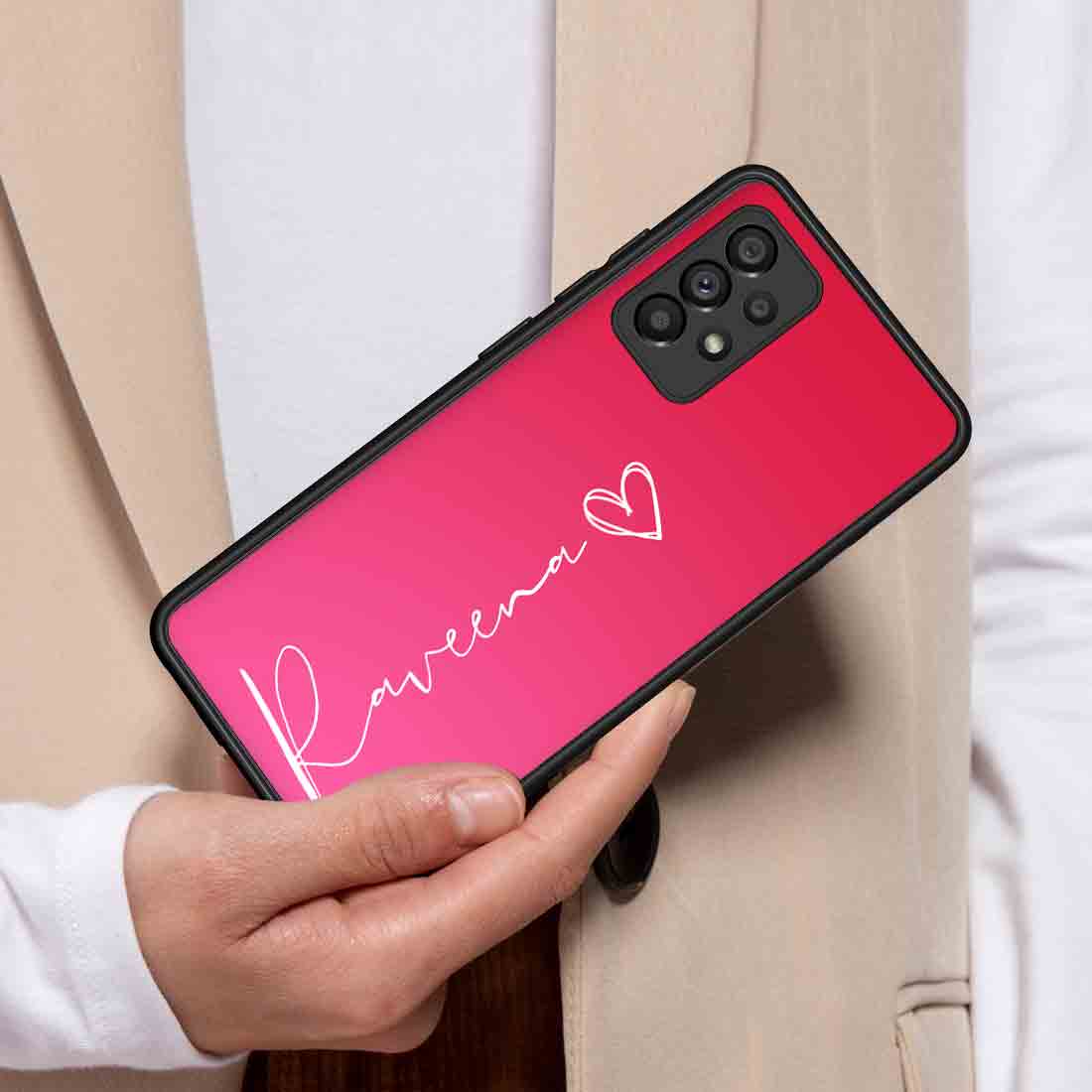 Personalized Samsung A53 5G Back Cover Design with Signature
