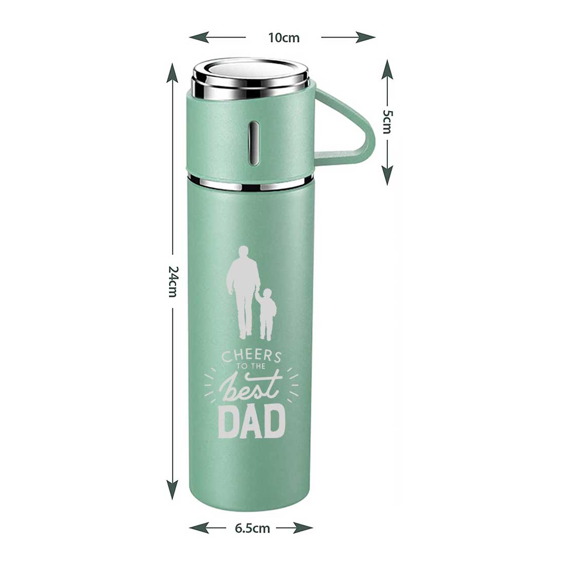 Gifts for Dad Birthday Travel Thermos Flask With 2 Cups Gift Set Box -  Cheers Dad