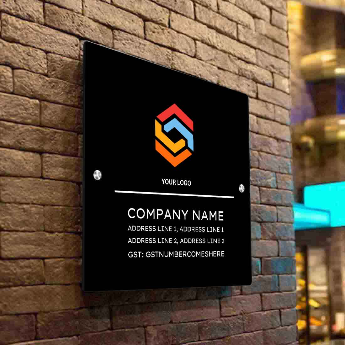 Name Panel Office Name Plate Company Nameplate | Nutcase - India