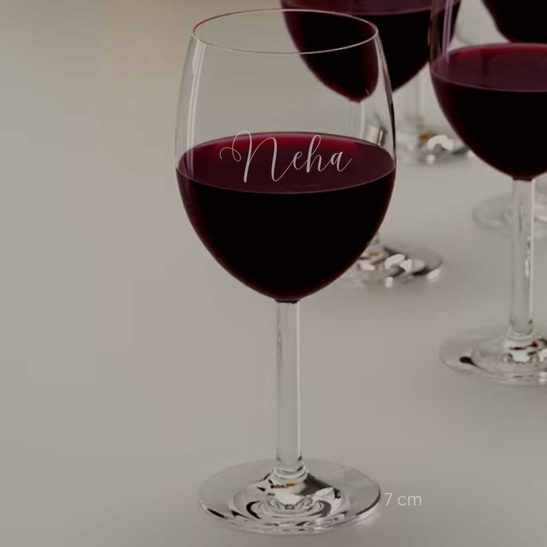 Logoed Wine Glasses Engraved Custom Drinkware Barware - Calligraphy