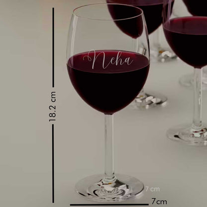 Logoed Wine Glasses Engraved Custom Drinkware Barware - Calligraphy