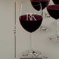 Custom Wine Glasses for Birthdays Anniversary Gift - Initials