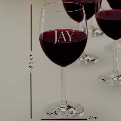 Personalised Wine Glasses for White/Red Wine Anniversary Gifts - Vino