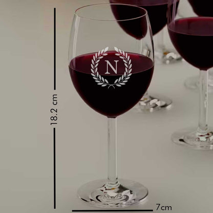 Personalized Wine Glass with Engraving Wine Glasses with Monogram - Floral