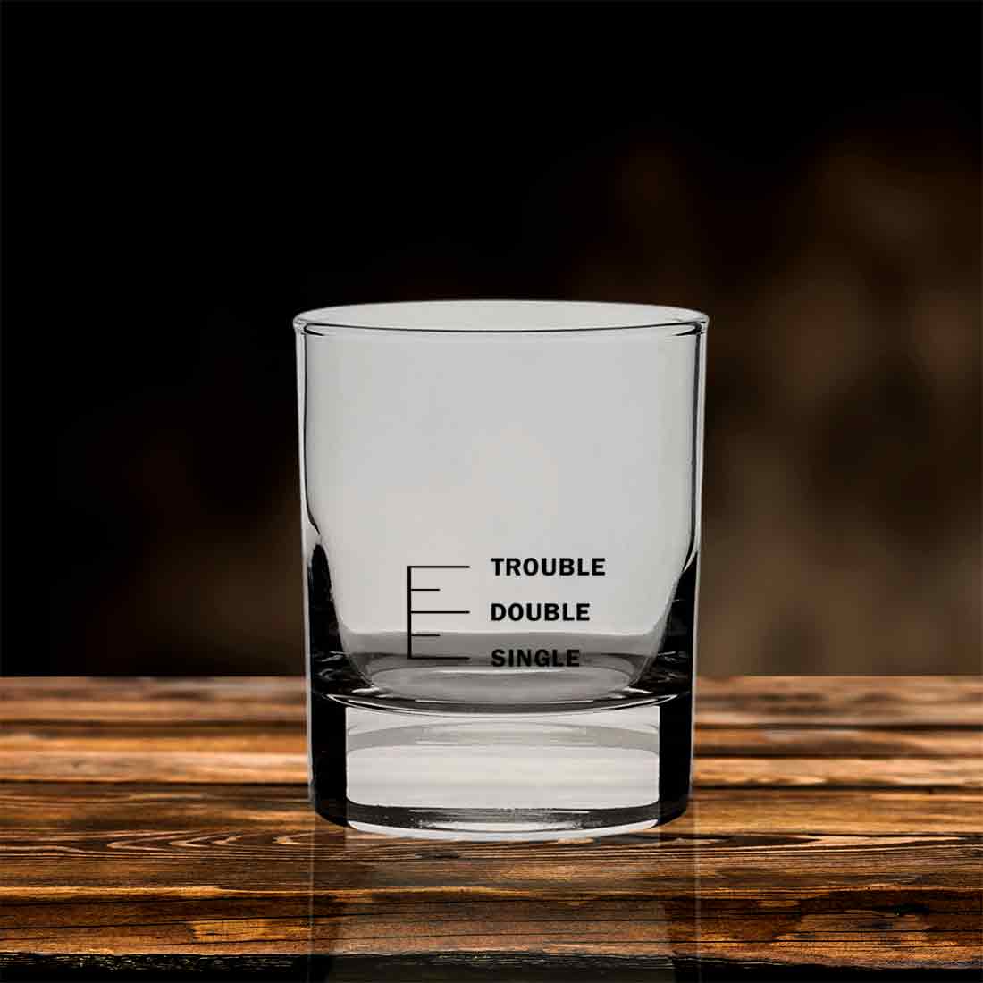 Unique Whiskey Glass With Measurement Peg