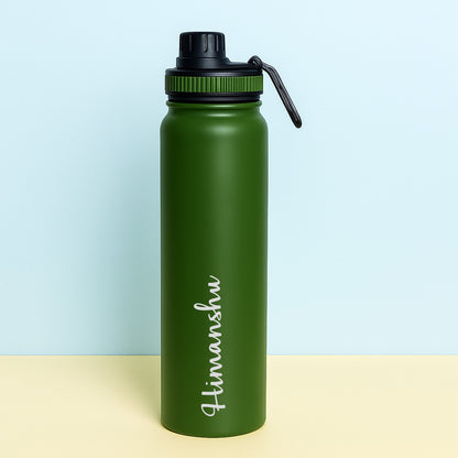 Nutcase Customized Water Bottle with Name 800ml Double Insulated Stainless Steel Bottles - Keeps Water Hot/Cold for Hours