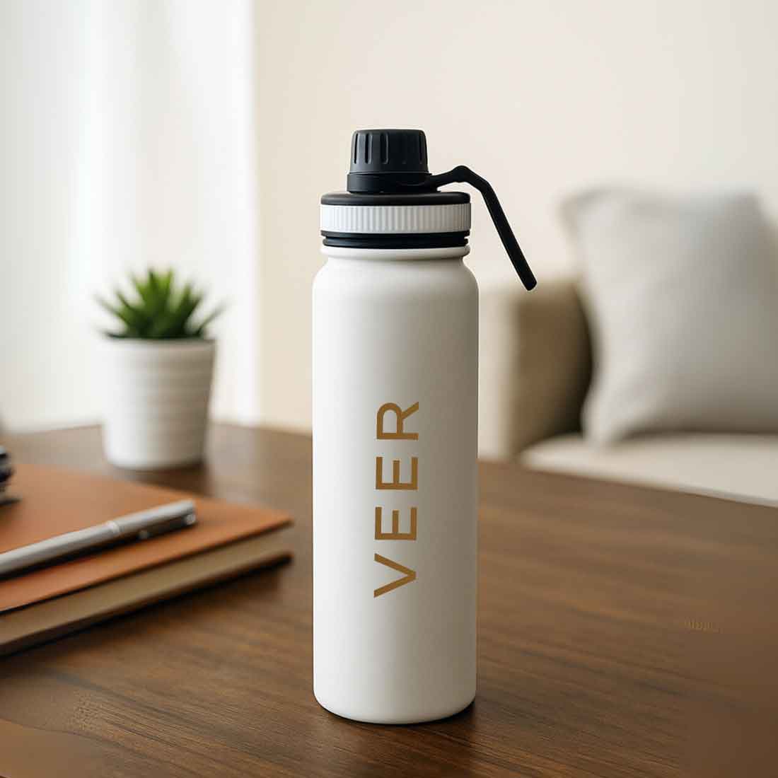 Nutcase Personalized Water Bottles 800ml Double Insulated  Bottles with Name - Keeps Water Hot/Cold for Hours