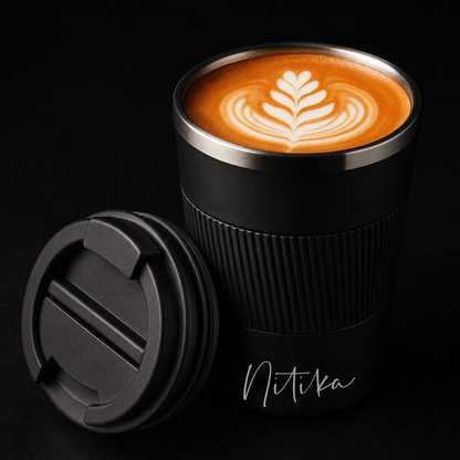 Custom Coffee Tumbler with Name - Insulated Coffee Flask 500ML