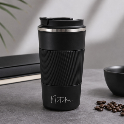 Custom Coffee Tumbler with Name - Insulated Coffee Flask 500ML