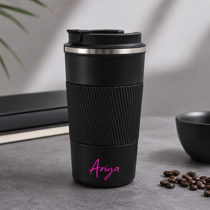 Personalised Coffee Tumbler with Names for Tea, Coffee 500ml