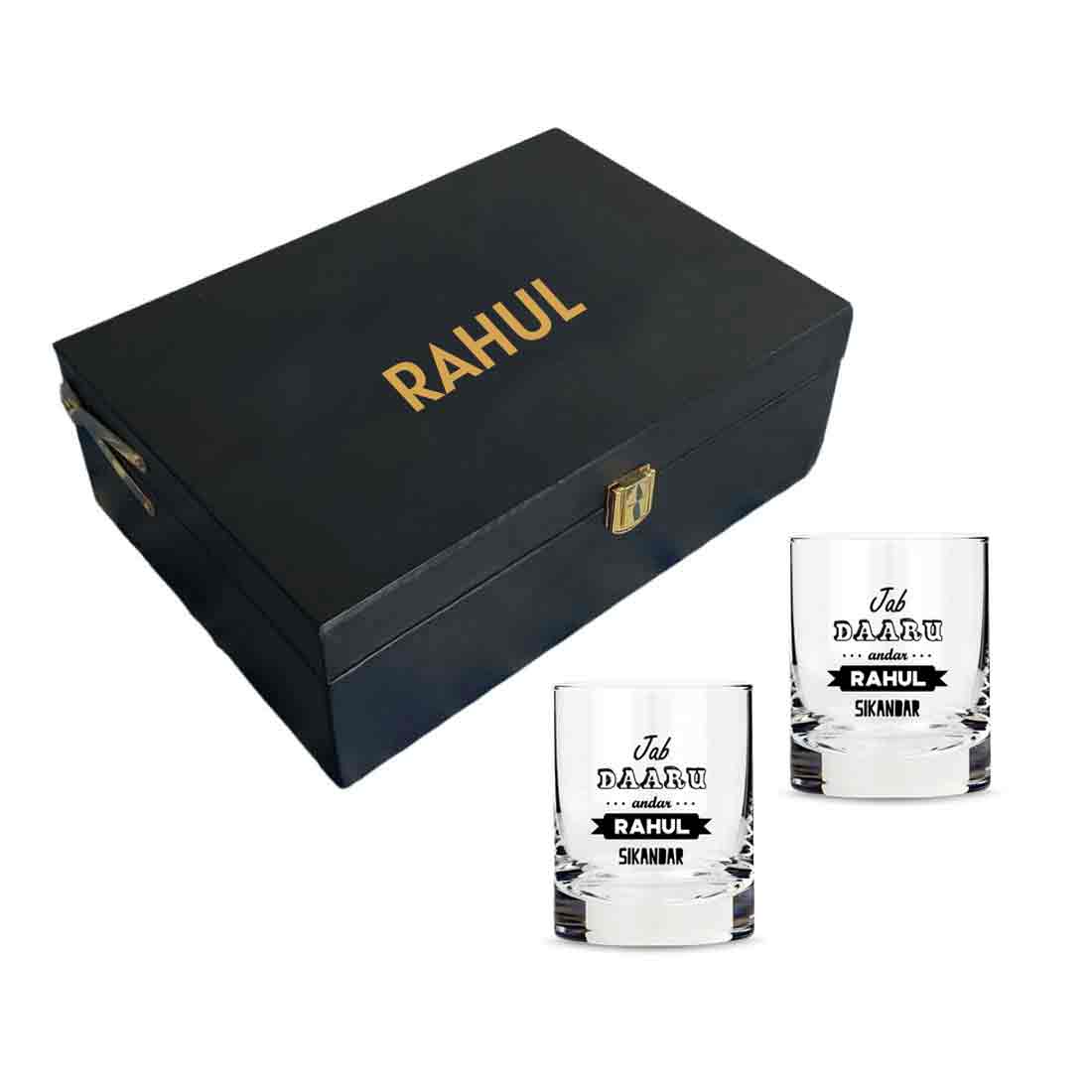 Get Whiskey Glass Set Personalized With Gift Box – Nutcase