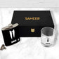 Personalized Whiskey Glass Hip Flask Gift Set Box - Suit Up