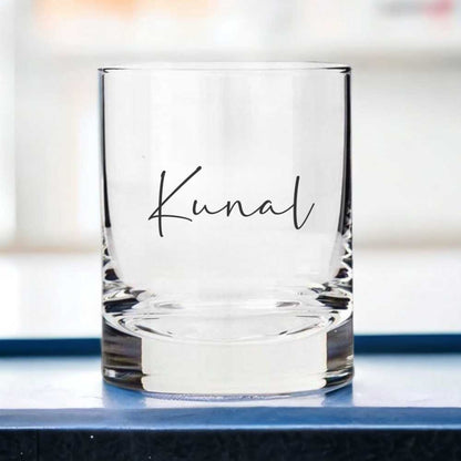 Personalized Whiskey Glasses with Premium Box - Set of 2 Alcohol Glass with Name