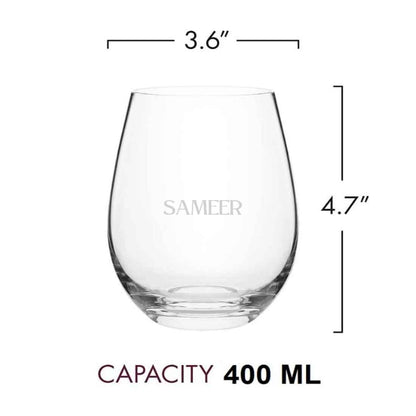 Personalized Whisky Glass Custom Stemless Wine & Cocktail Glass With Engraving