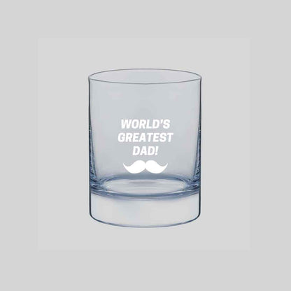 Gifts for Dad Whiskey Alcohol Glass Father's Day Gift - Worlds Best Dad