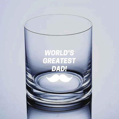 Gifts for Dad Whiskey Alcohol Glass Father's Day Gift - Worlds Best Dad